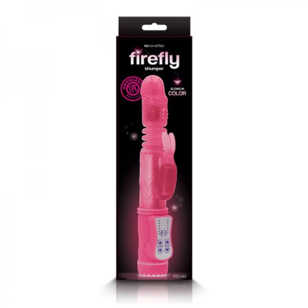 Firefly Thumper Thrusting Rabbit Vibrator - Pink