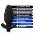 Anal Adventures Platinum Silicone Saddle Plug - Black