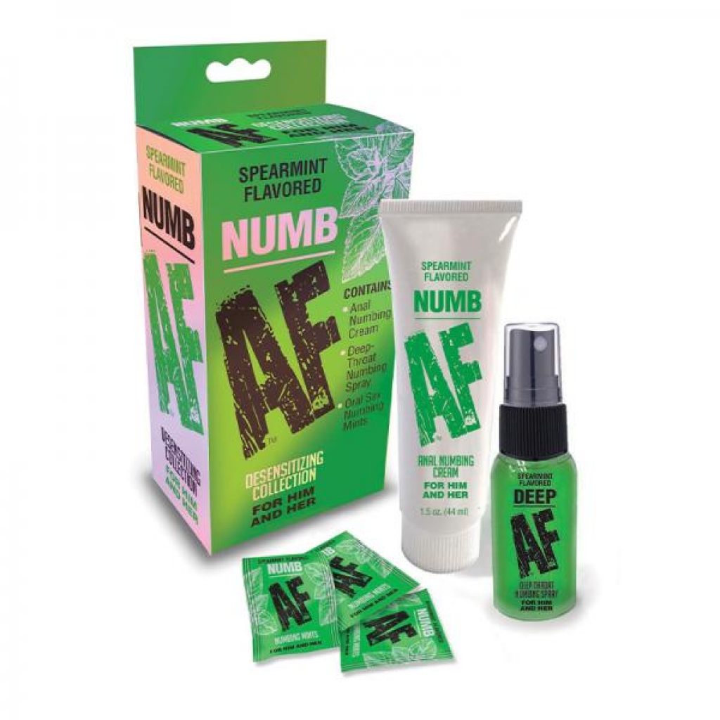 Numb AF Kit: Gel, Spray, and Mints