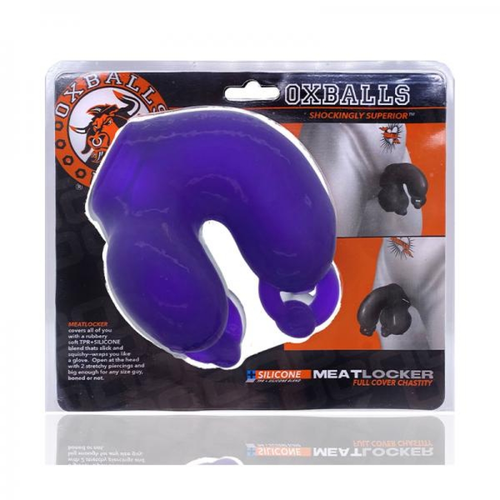 Oxballs Meatlocker Chastity Device - Eggplant Ice