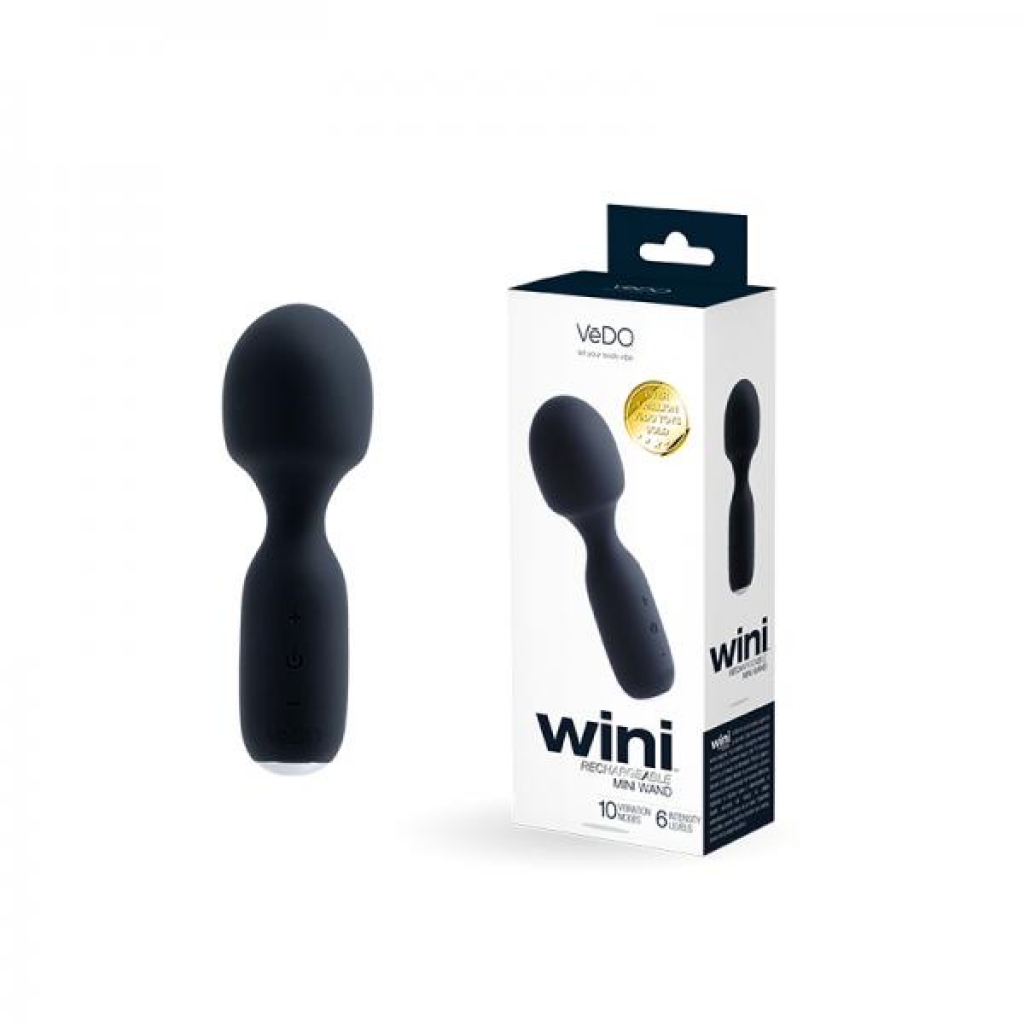 Vedo Wini Rechargeable Mini Wand - Just Black