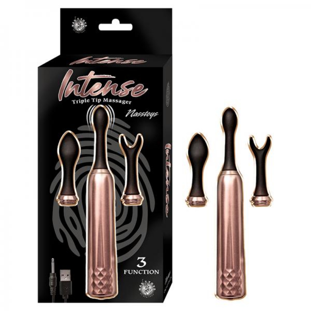 Intense Triple Tip Massager - Versatile Touch for Pleasure