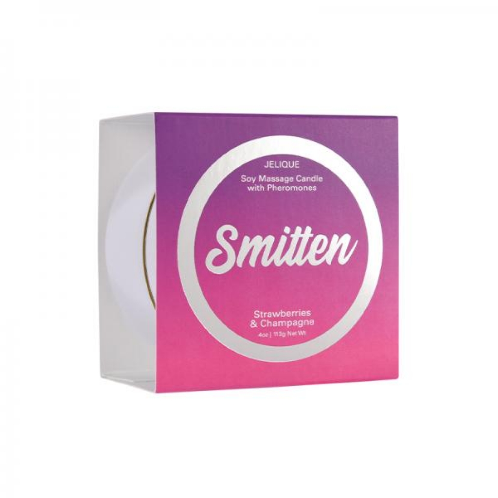 Smitten Pheromone Massage Candle: Strawberry & Champagne