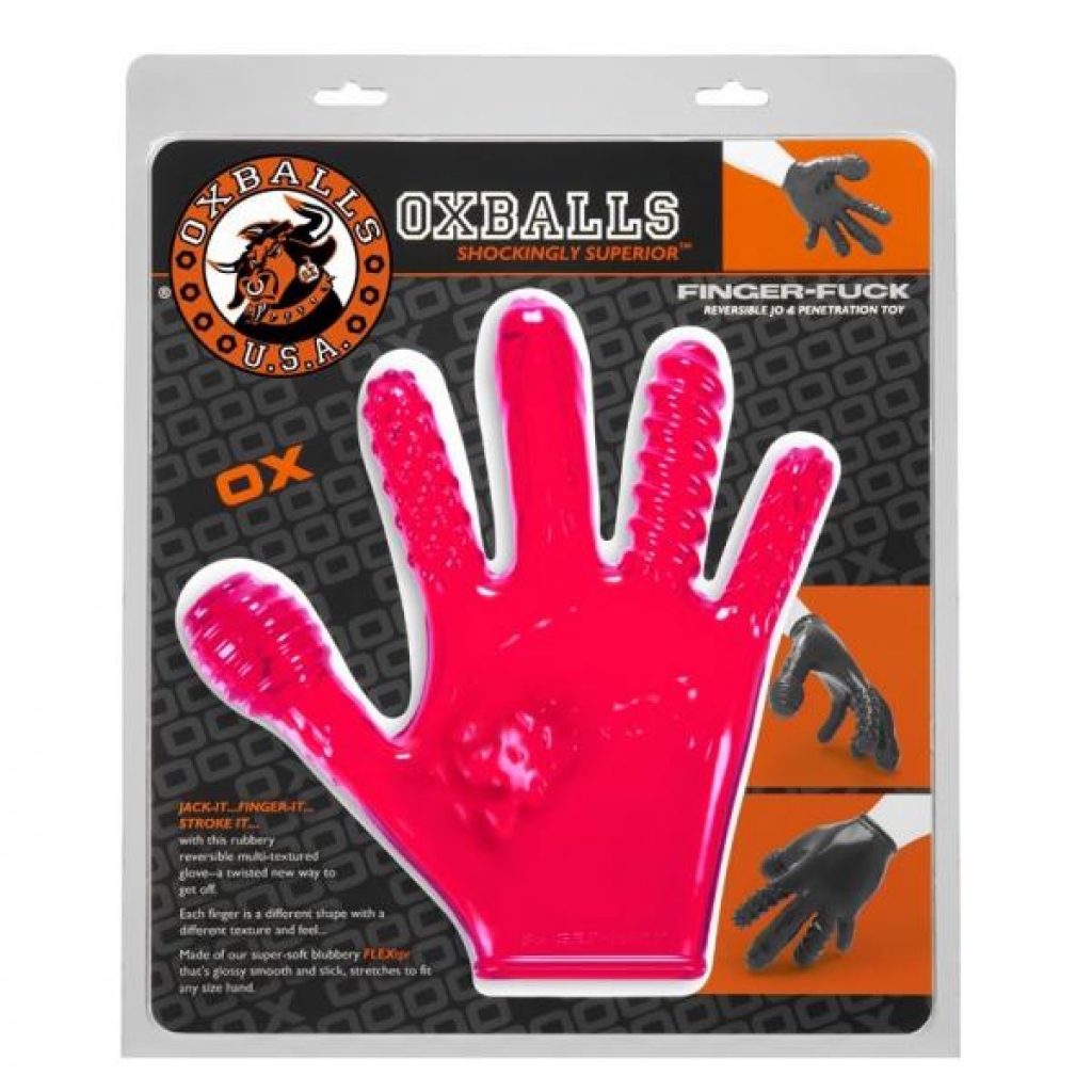 Oxballs Finger Fuck Glove - Hot Pink