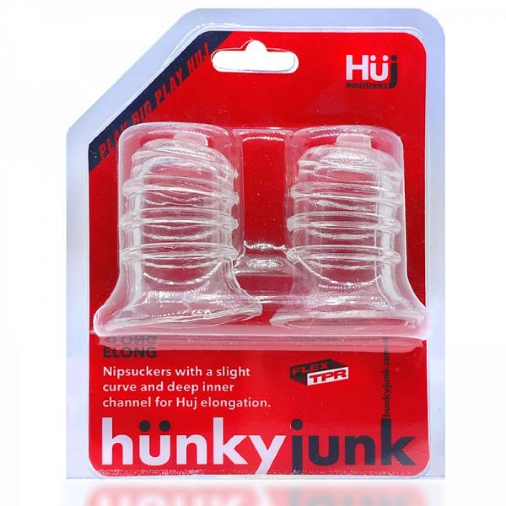 Hunkyjunk Elong Wide-base Nipsucker - Clear