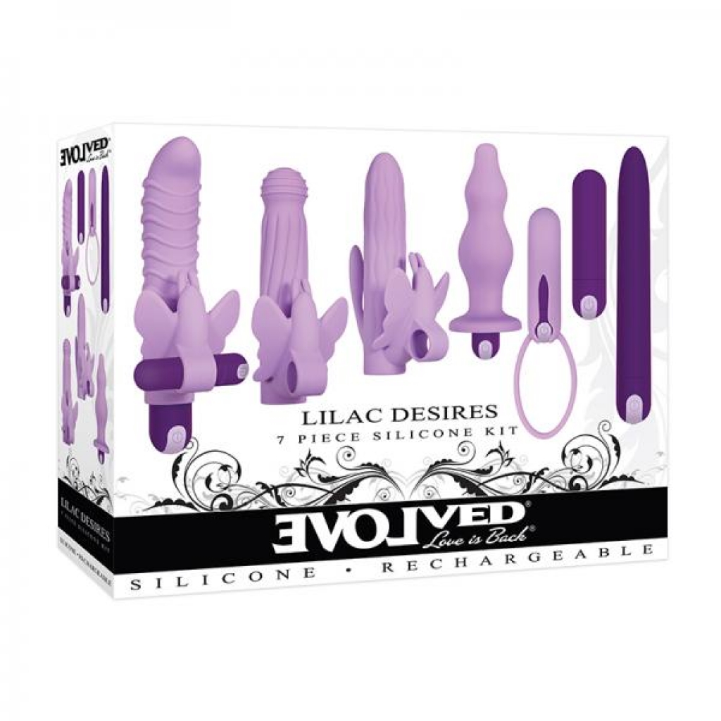 Evolved Lilac Desires 7-piece Kit - Purple