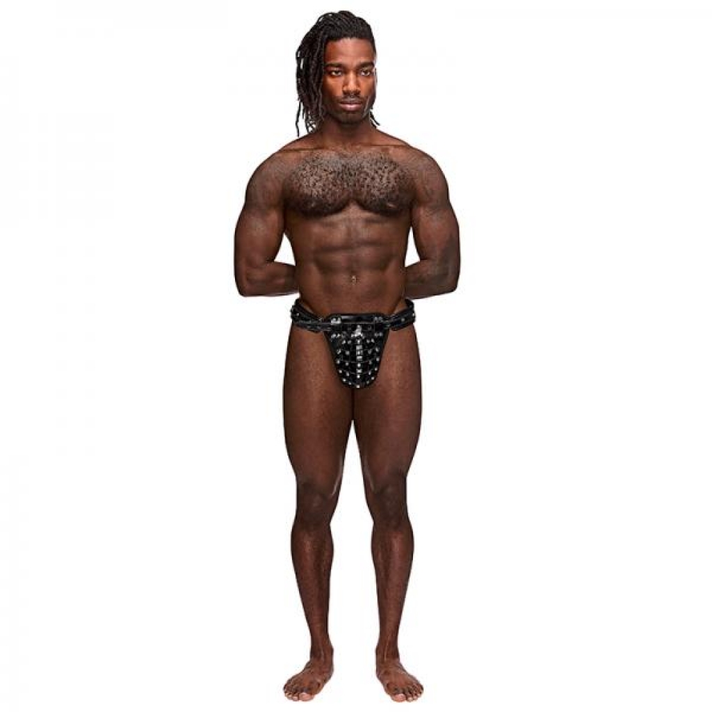 MP Leather Taurus Thong Harness - Black