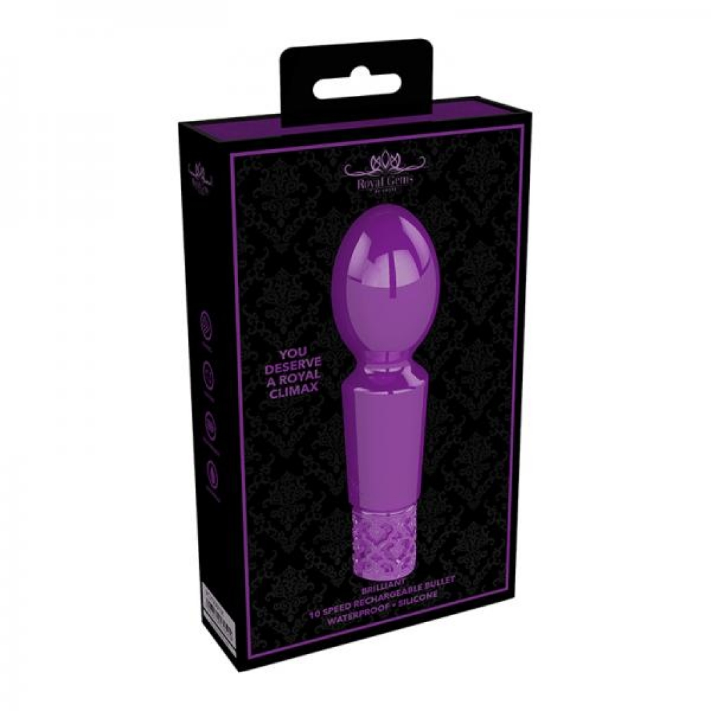 Royal Gems - Brilliant Silicone Rechargeable Bullet - Purple