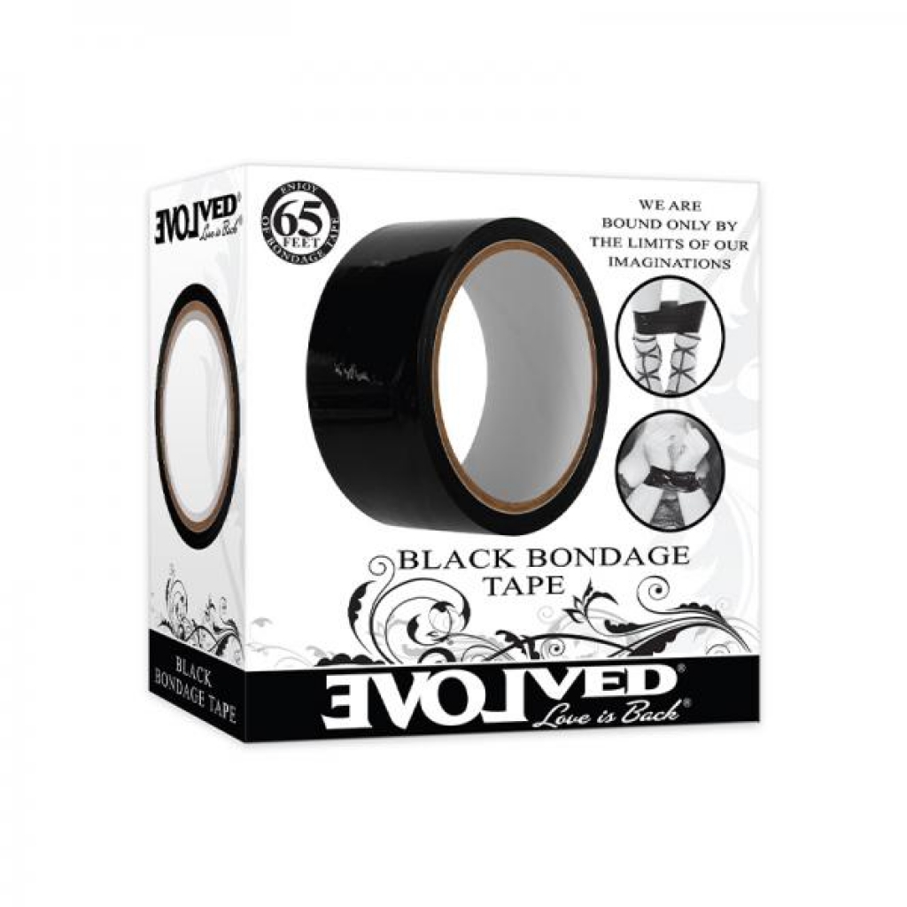 Evolved Bondage Tape - 65 Ft. Black Red