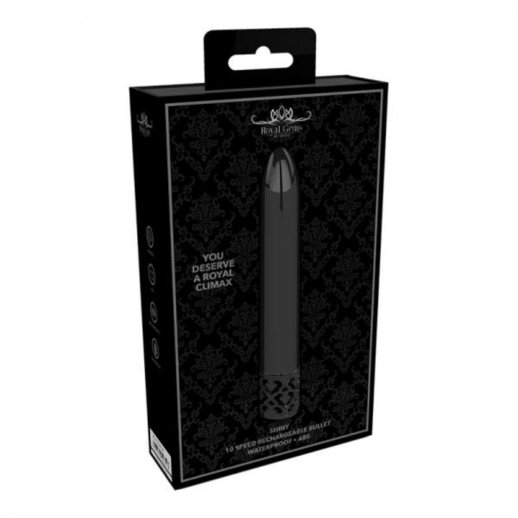 Royal Gems - Shiny Abs Rechargeable Bullet Gunmetal Black