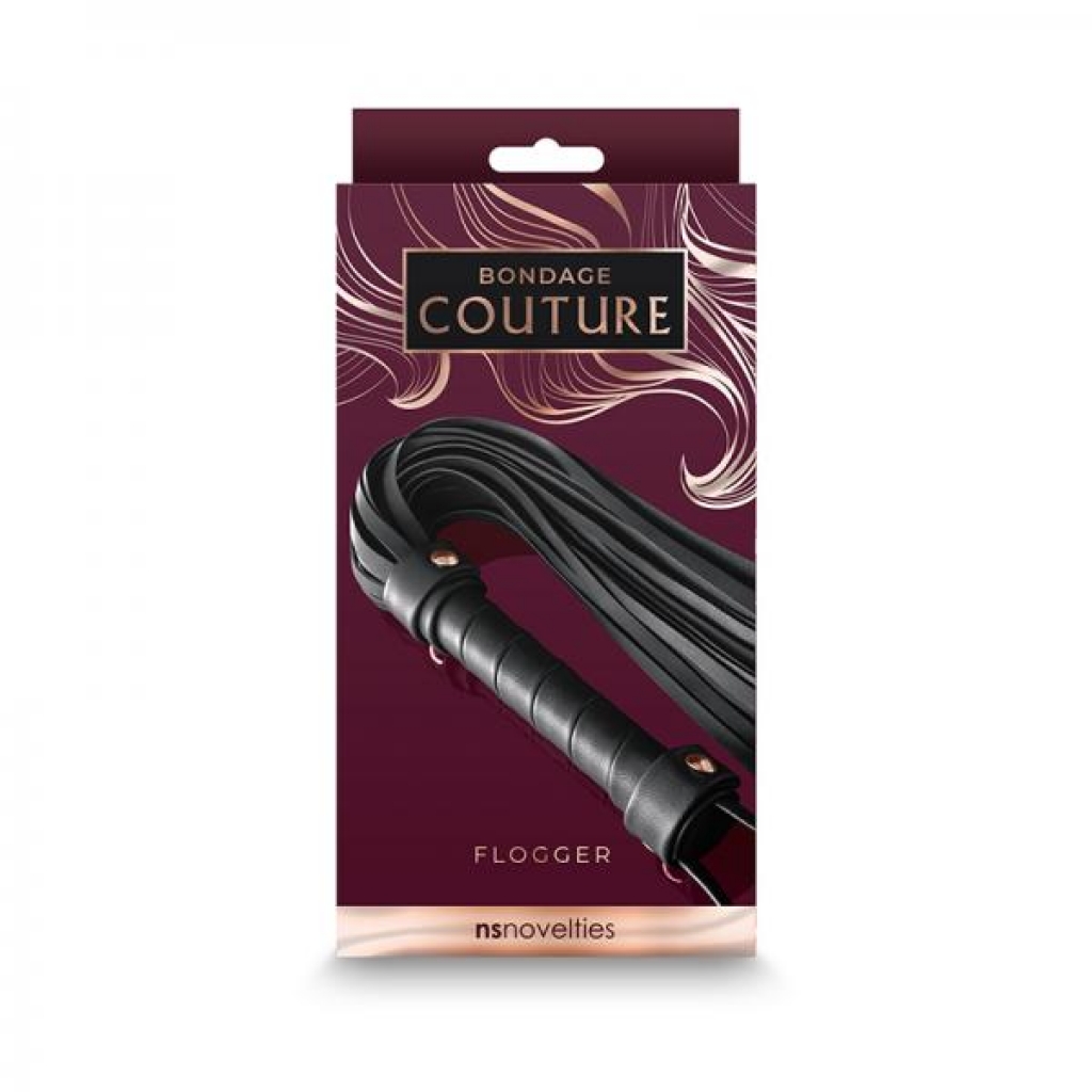 Bondage Couture Flogger - Premium Black Edition