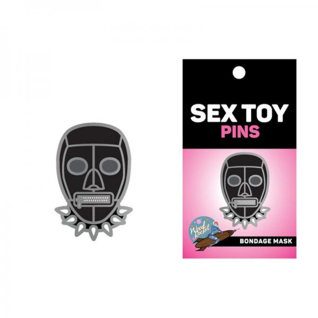 Black Bondage Mask Enamel Lapel Pin