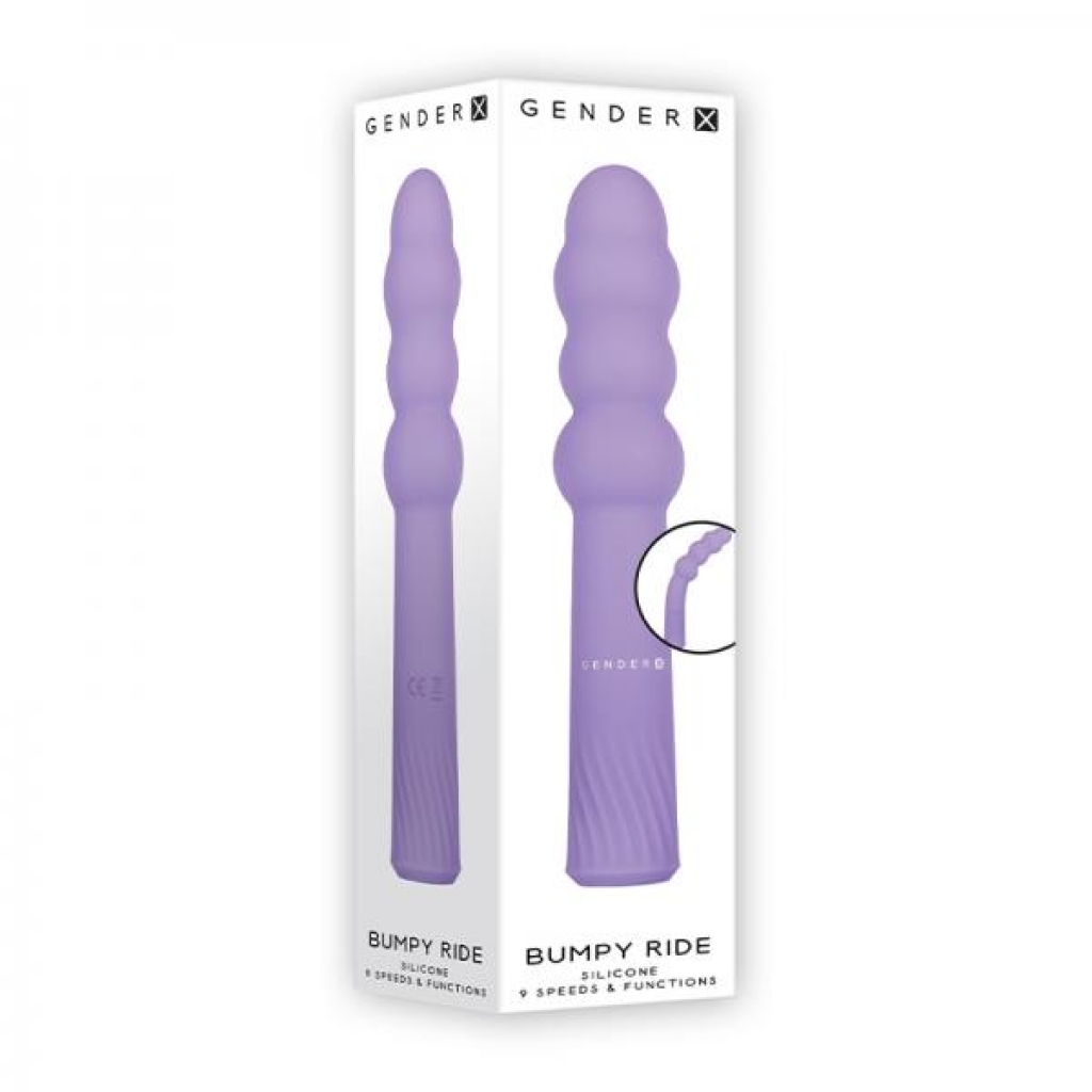 Bumpy Ride Beaded Vibrating Wand - Purple