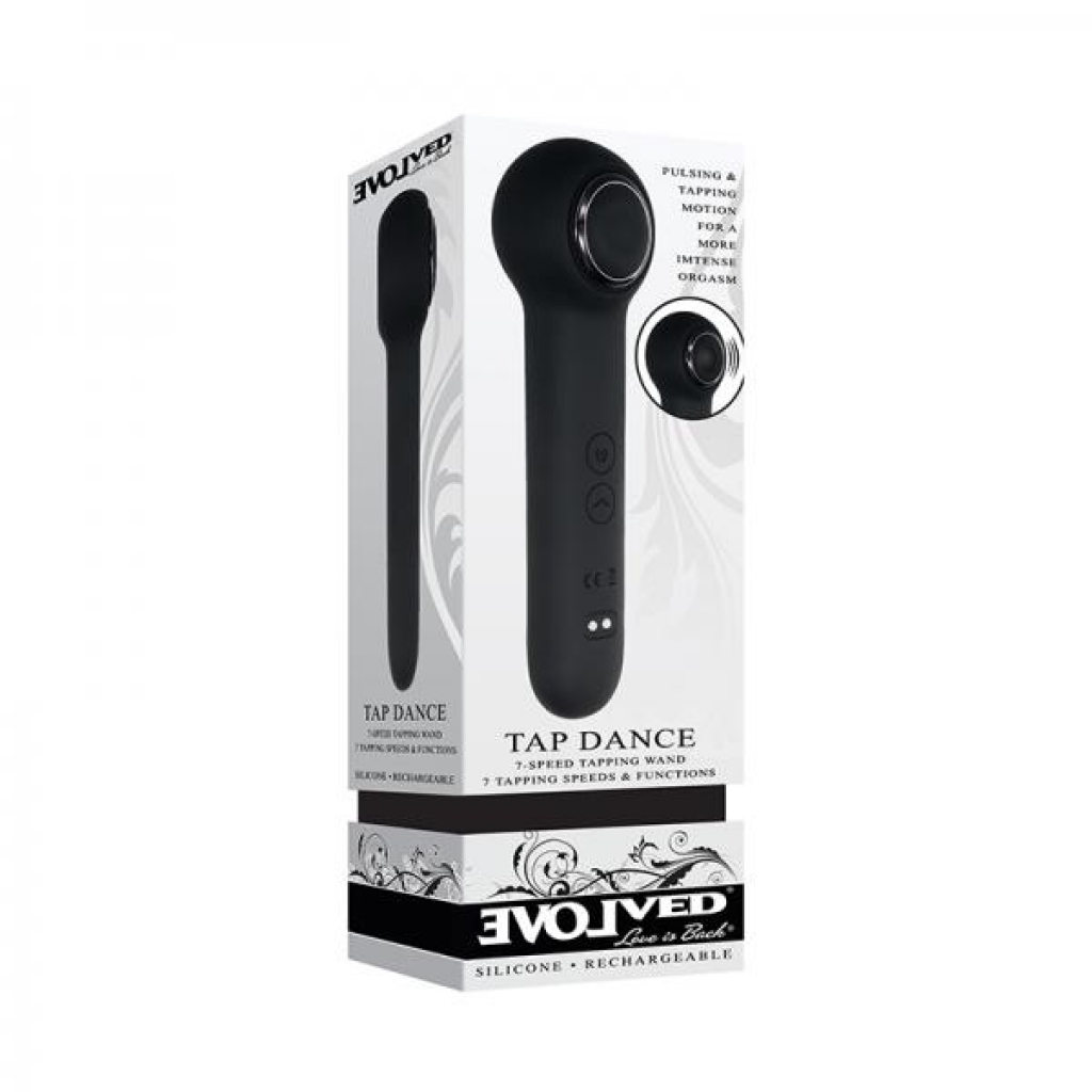 Evolved Tap Dance Rechargeable Silicone Vibrator - Black