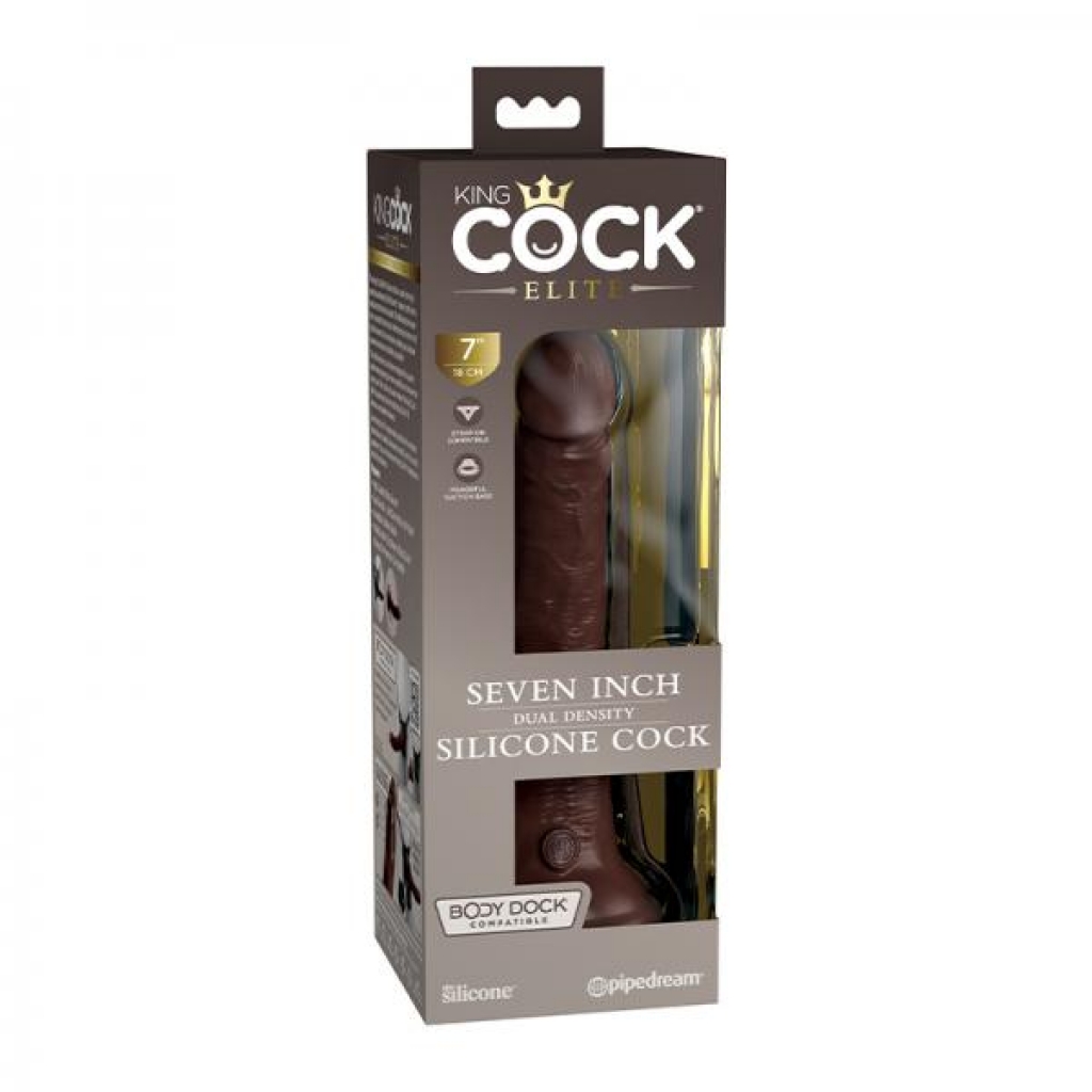 King Cock Elite Dual-Density Cock - 7 In. Brown