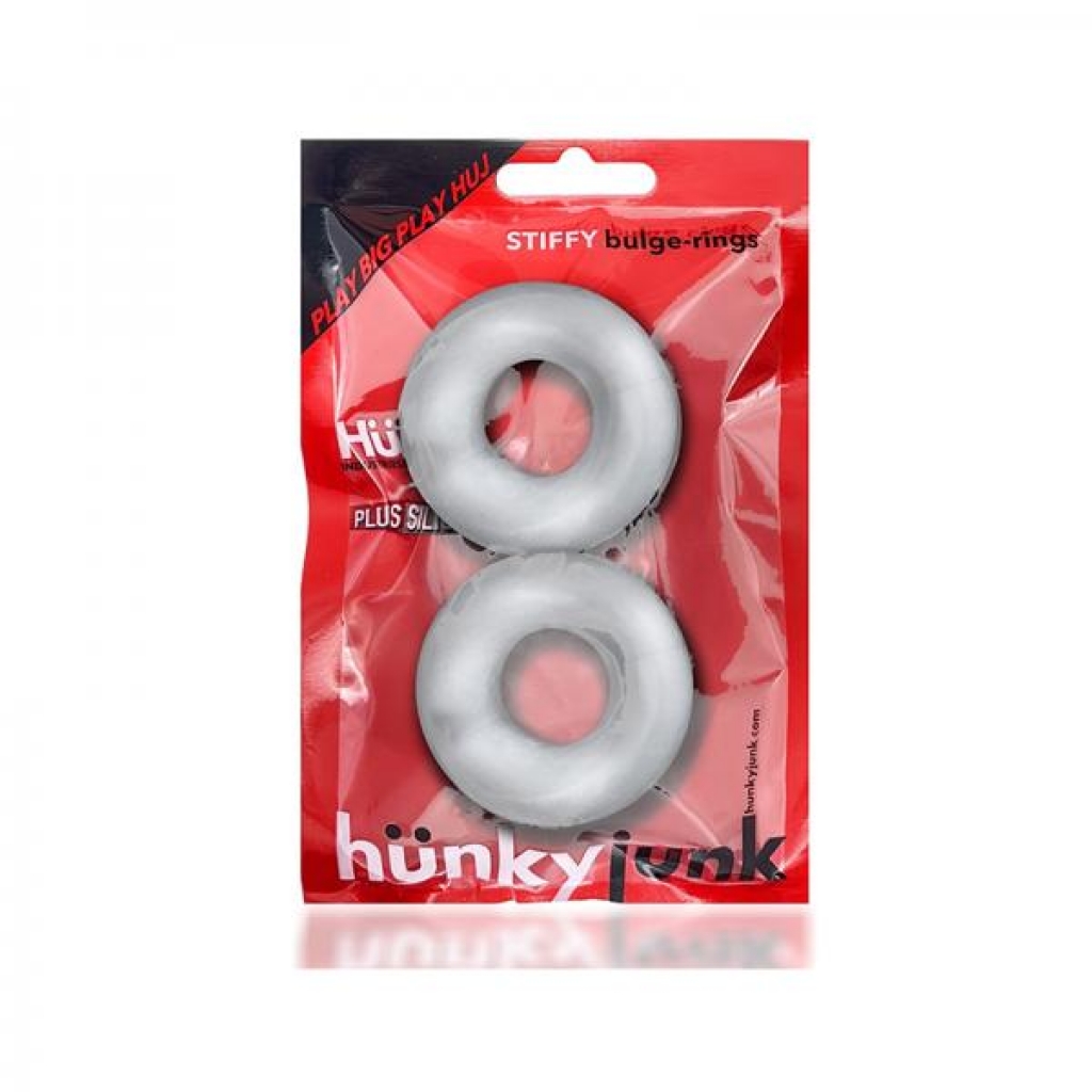 Oxballs Stiffy 2-Pack Bulge Cockrings - Clear Ice