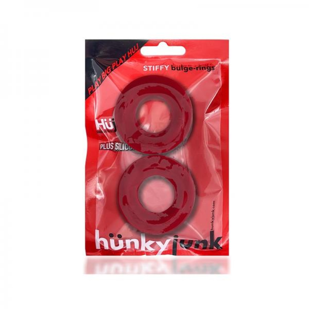 Oxballs Stiffy 2-Pack Bulge Cockrings - Cherry Ice