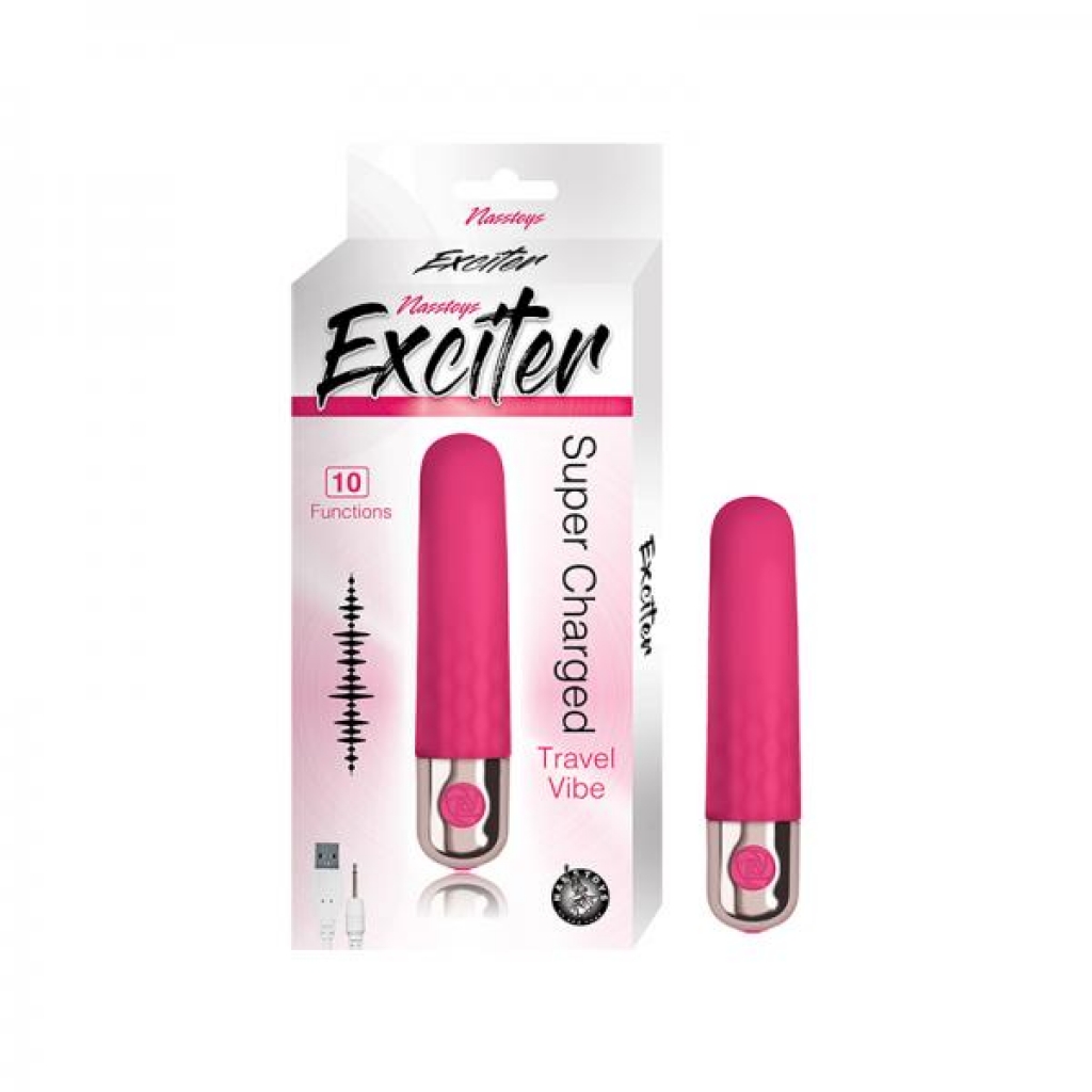 Exciter Travel Vibe - Rechargeable Silicone in Pink