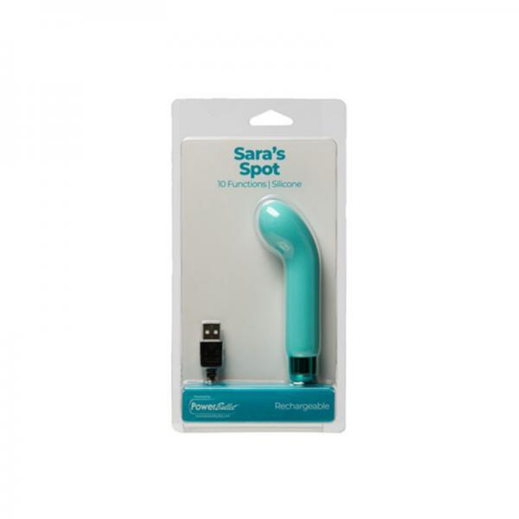 Saras Spot Rechargeable G-Spot Bullet in Teal