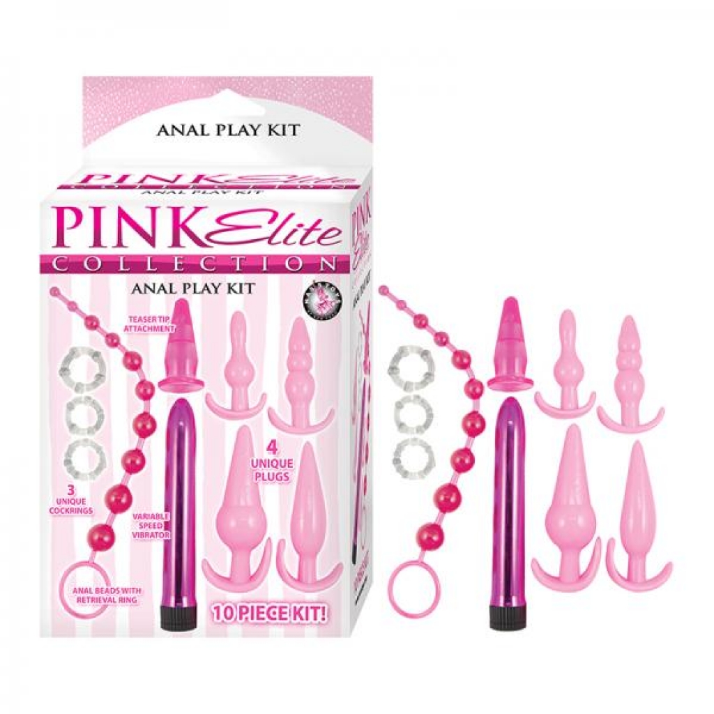 Pink Elite Collection Anal Play Kit - Pink