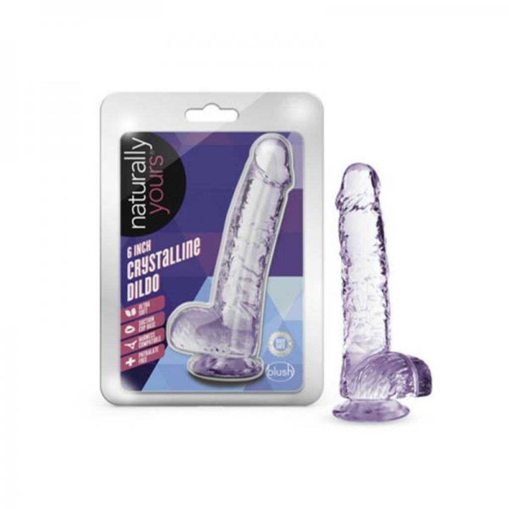 Naturally Yours Crystalline Dildo - 6 Inch Amethyst