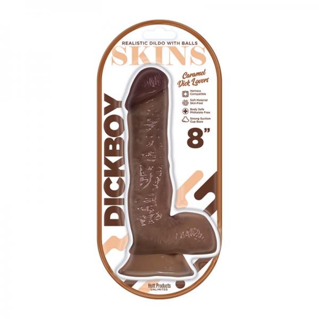 Dickboy Dildo 8 In. - Caramel Lovers Delight