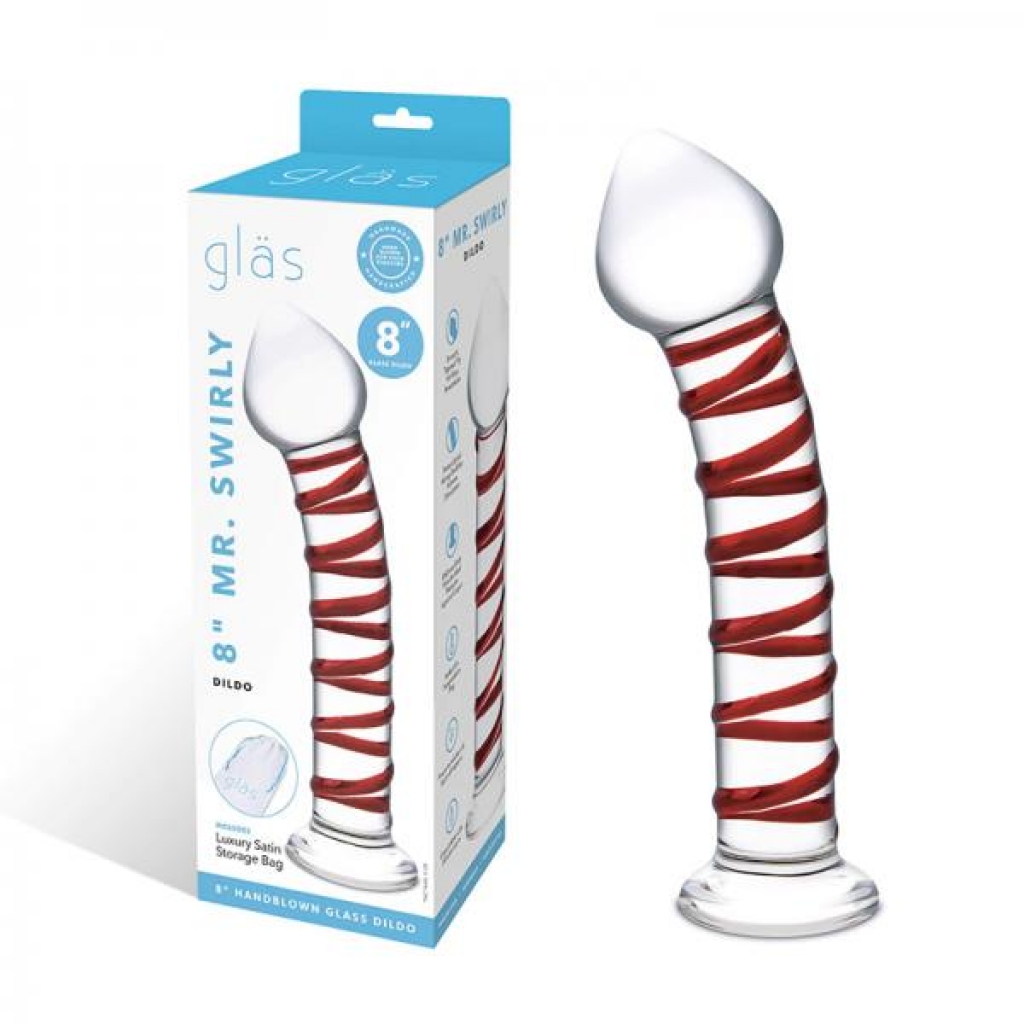 Glas Mr. Swirly Glass Dildo - 8 In.