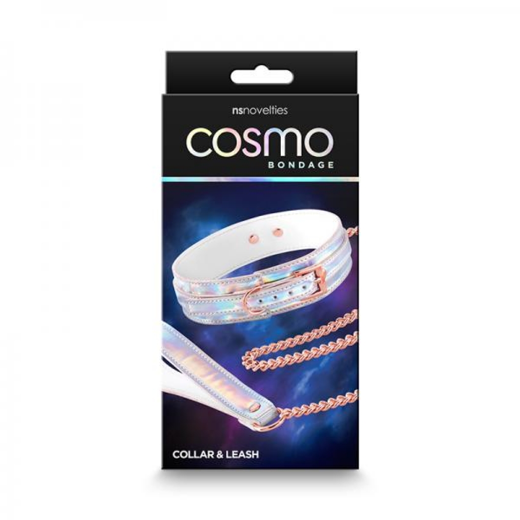 Cosmo Bondage Collar & Leash - Rainbow