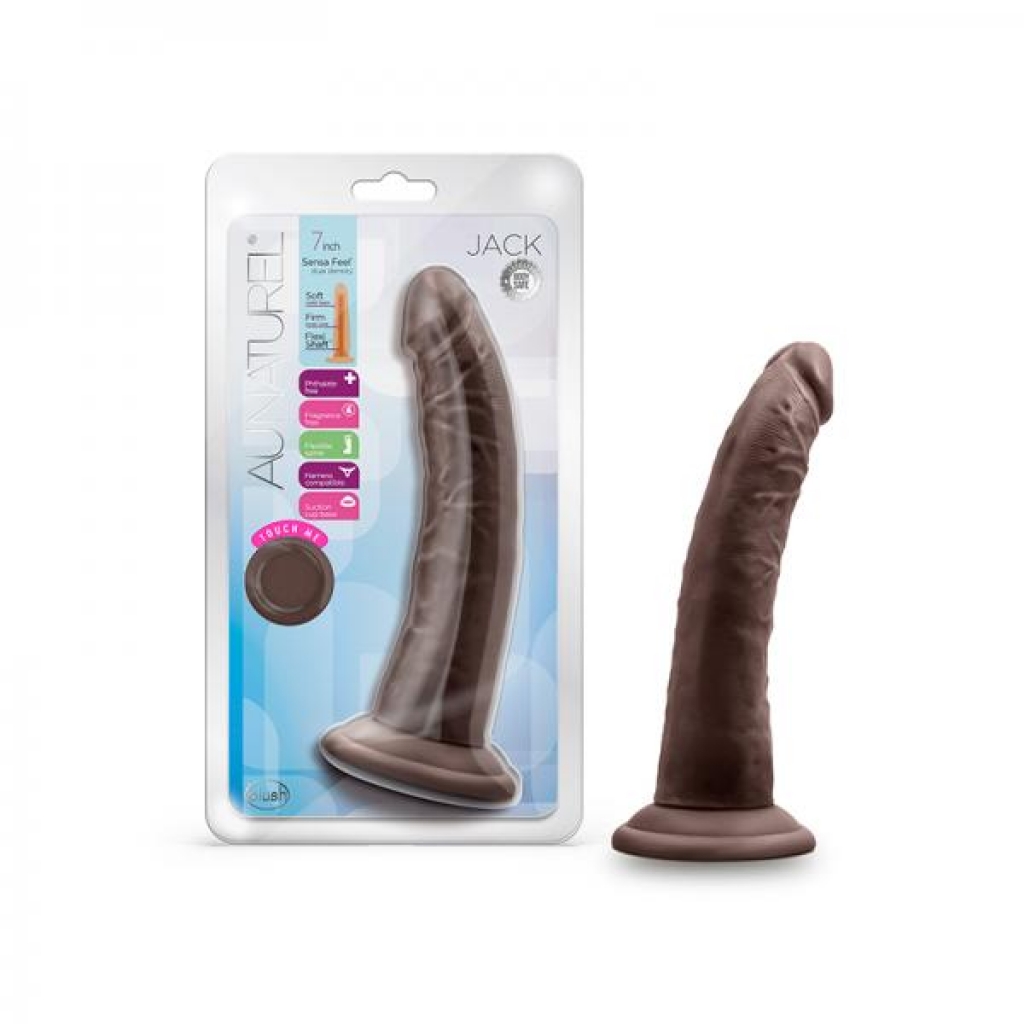 Au Naturel Jack Dildo - 7 In. Chocolate