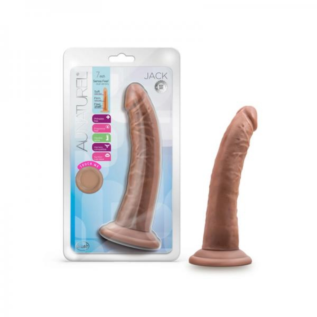 Au Naturel Jack Dildo 7 in. - Mocha