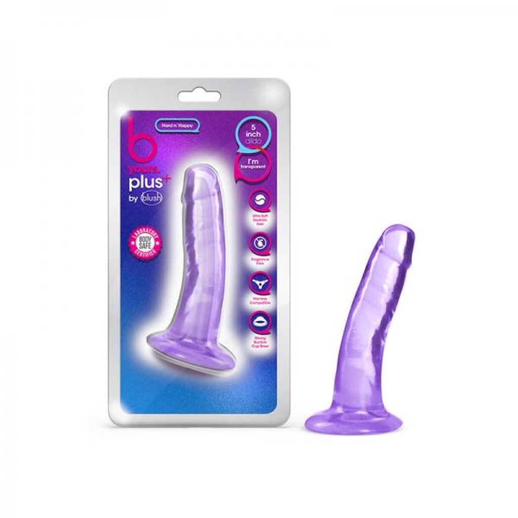 B Yours Plus Hard 'n' Happy Dildo - Purple