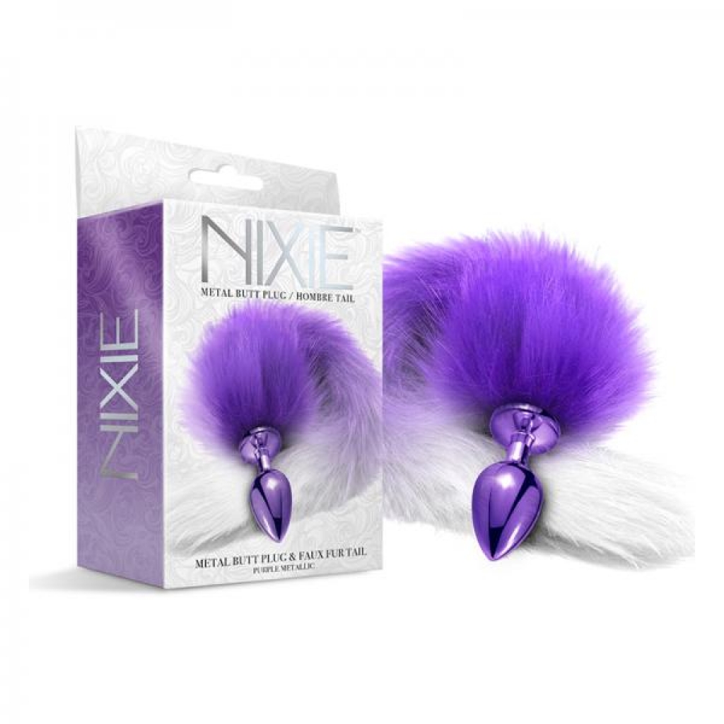 Purple Ombre Tail Butt Plug with Faux Fur