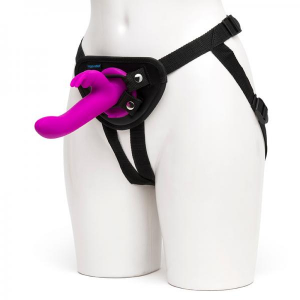 Happy Rabbit Vibrating Strap-On Harness Kit - Purple