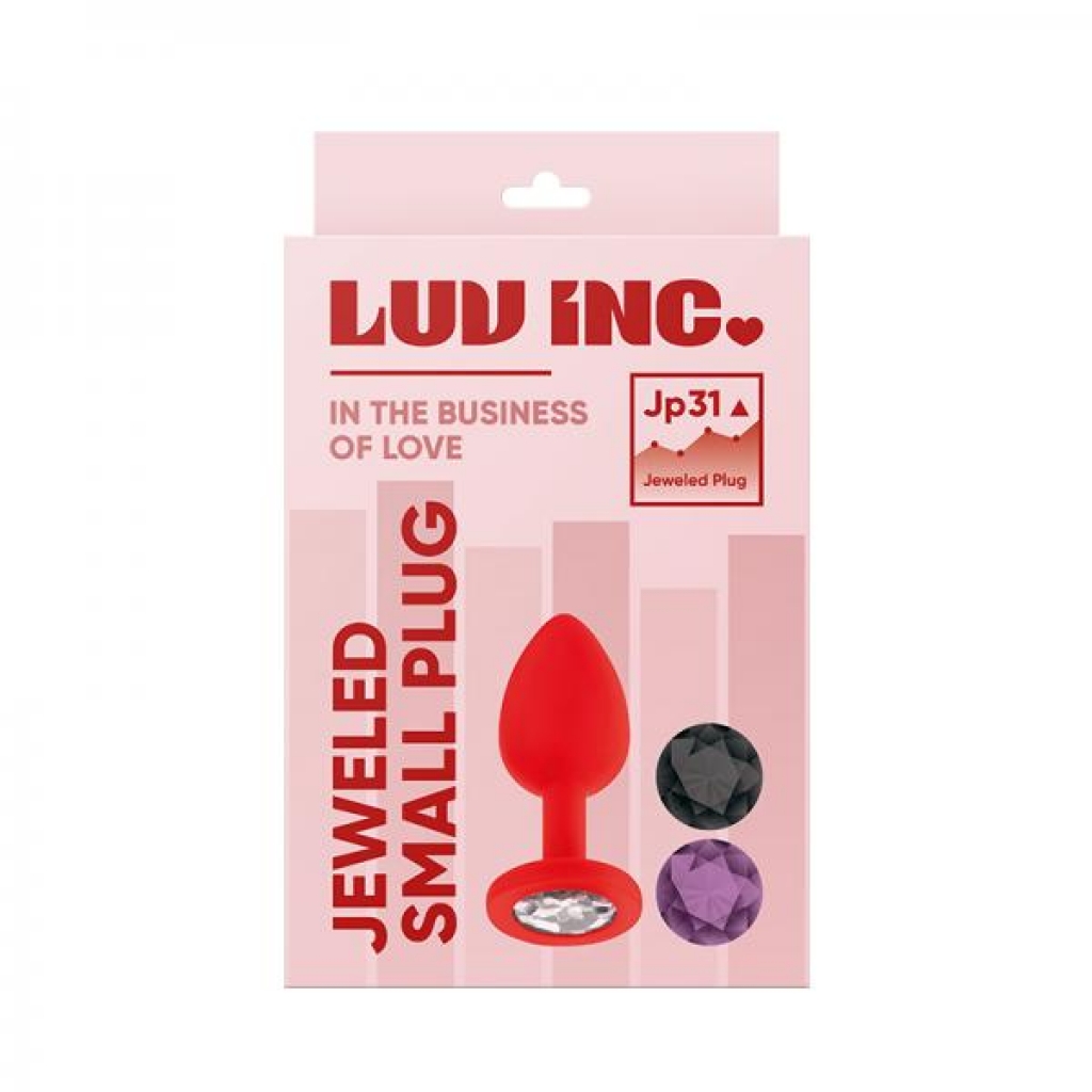 Luv Inc Jp31 Jeweled Small Plug with Red Stones