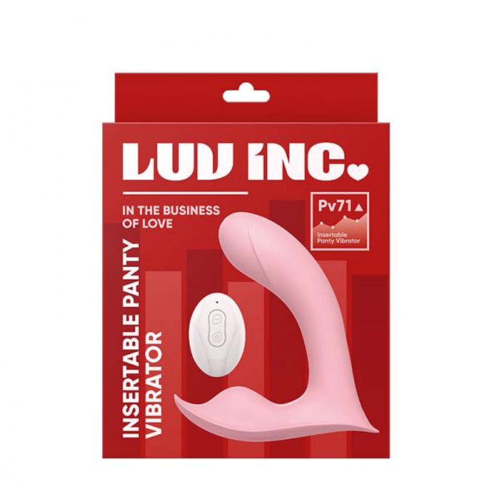 Luv Inc PV71 Insertable Panty Vibrator - Pink