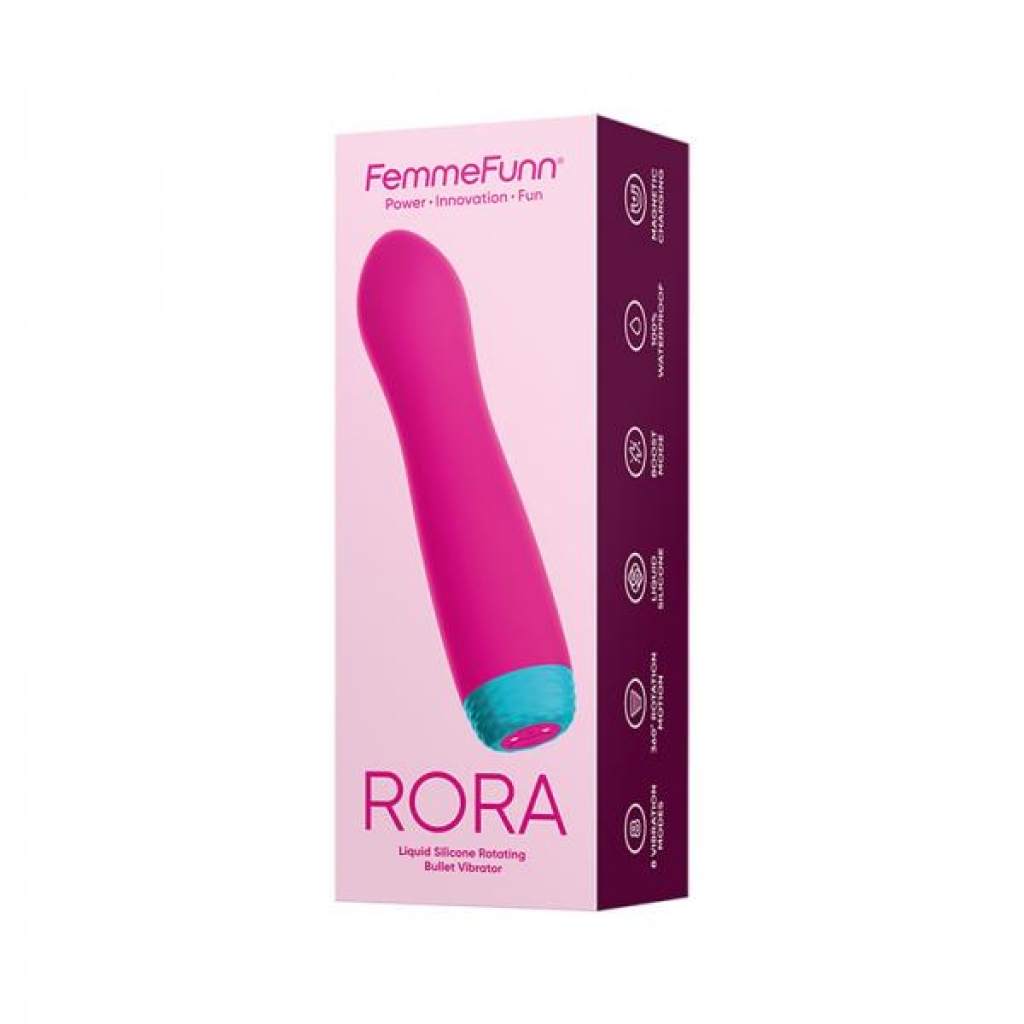 Femmefunn Rora Liquid Silicone Rotating Bullet - Pink