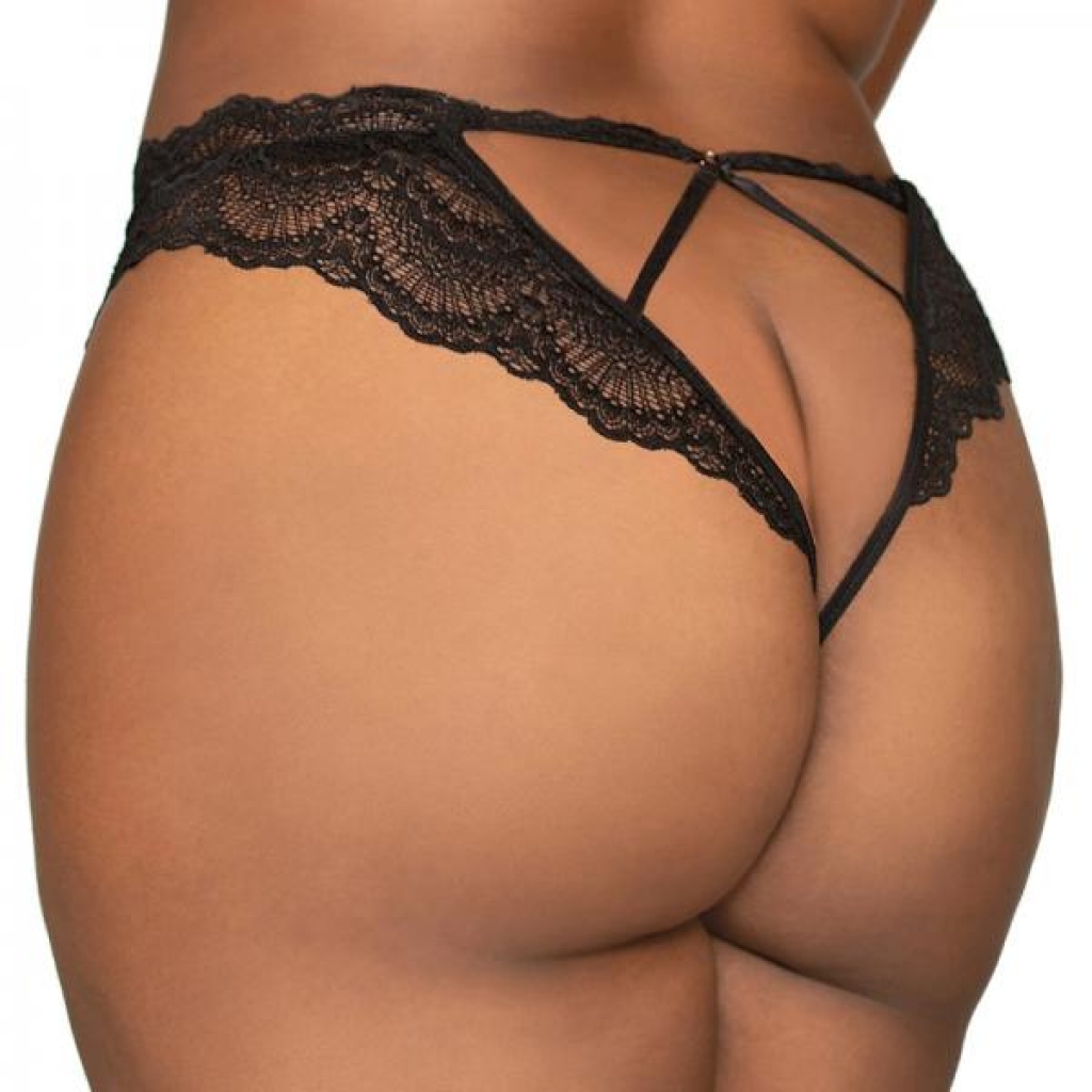 Dreamgirl Lace Tanga - Open-Crotch Panty with Detail