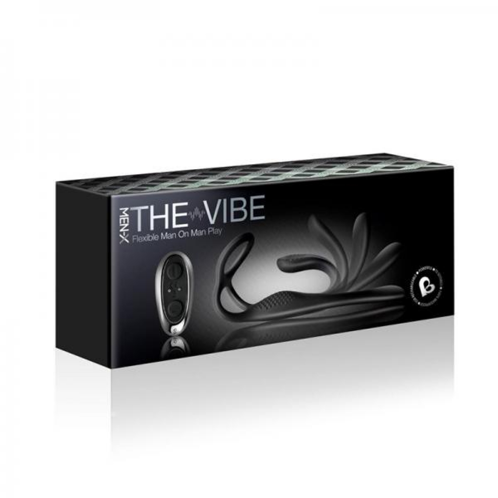 The-Vibe C-Ring & P-Spot Stimulator - Black Silver