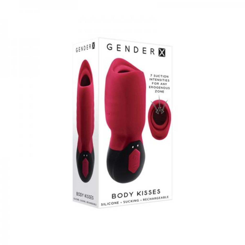 Gender X Body Kisses Suction Toy - Red