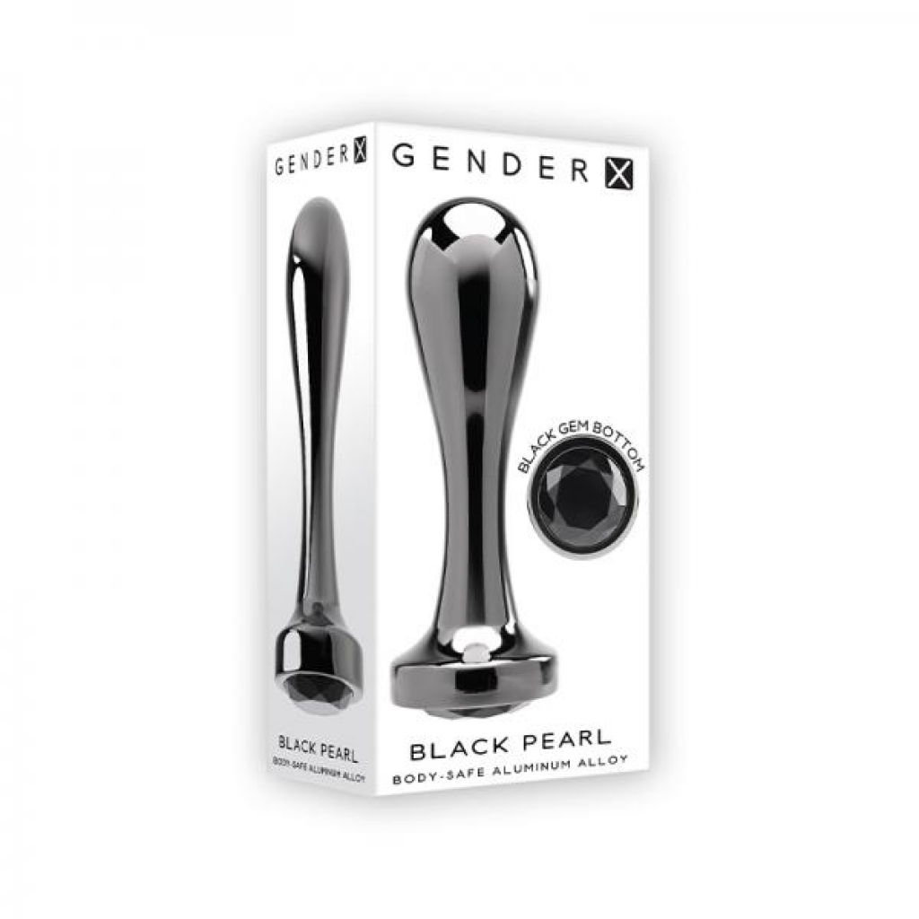 Gender X Black Pearl Aluminum Plug - Silver