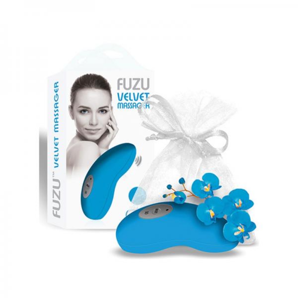 Fuzu Vibrating Palm Massager - Neon Blue