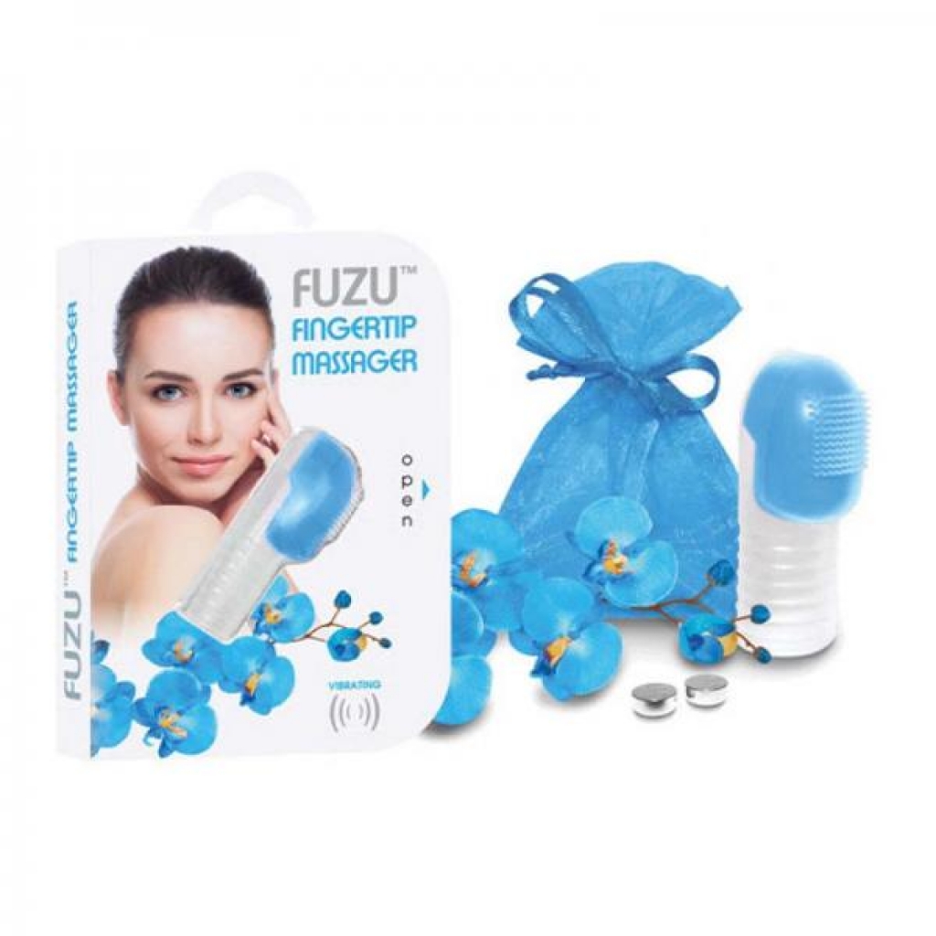 Fuzu Vibrating Fingertip Massager - Neon Blue