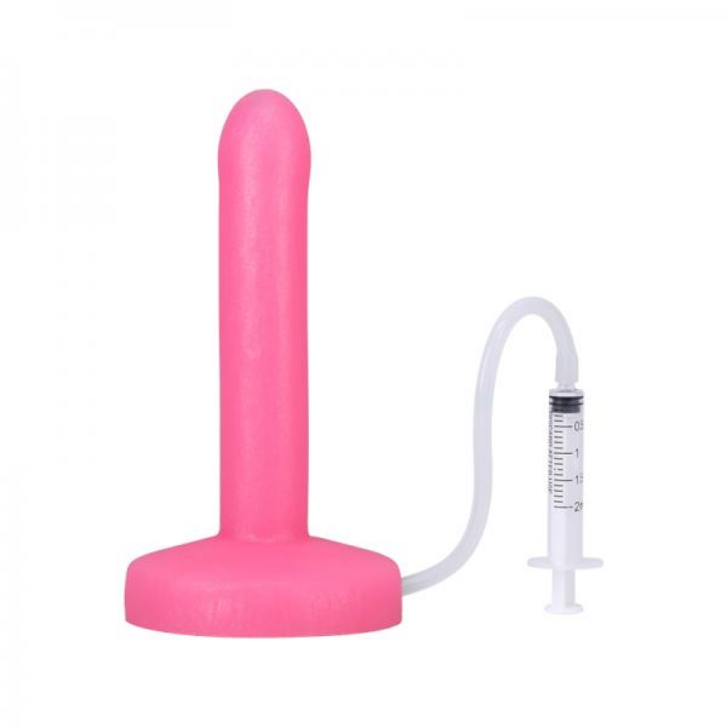 Pop Slim by Tantus Squirting Dildo - Watermelon Bag Pink