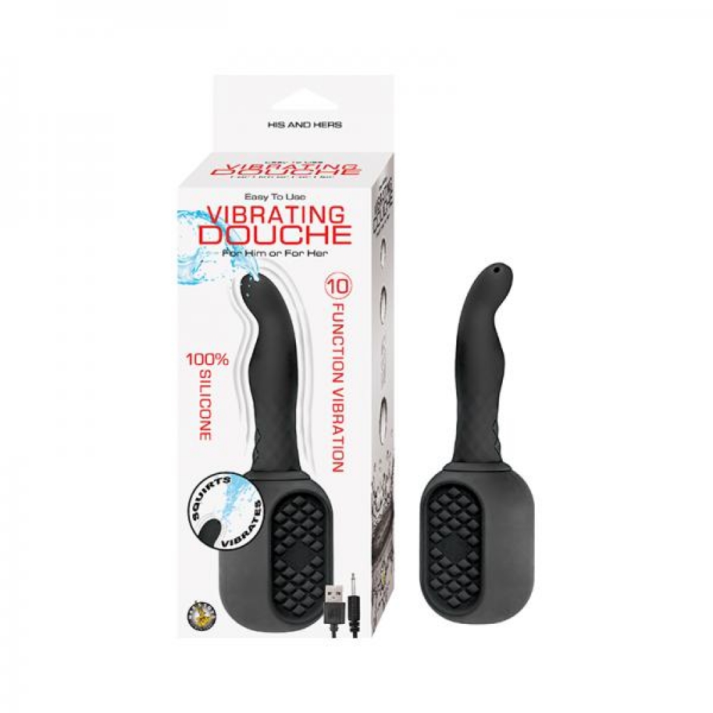 Nasstoys Vibrating Douche - Silicone - Black