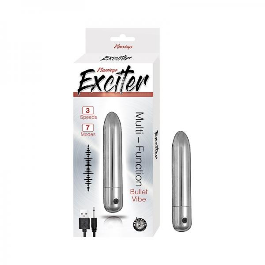 Nasstoys Exciter Multi-function Bullet Vibe - Silver