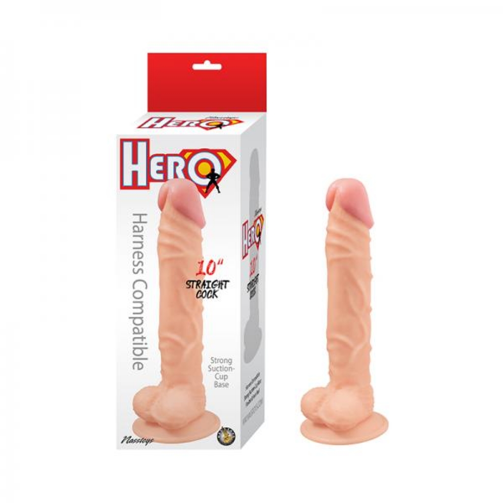 White Hero Straight 10-Inch Cock