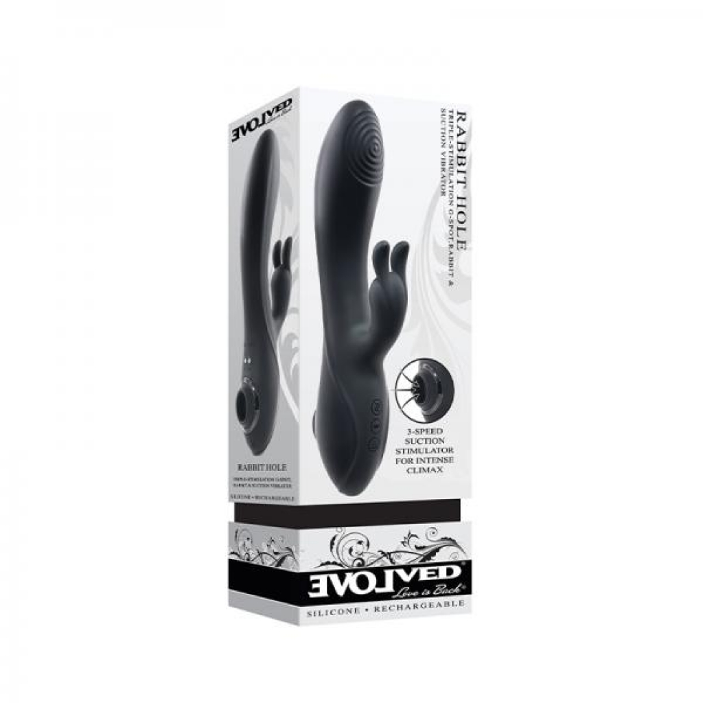 Evolved Rabbit Hole Triple Stimulator - Black