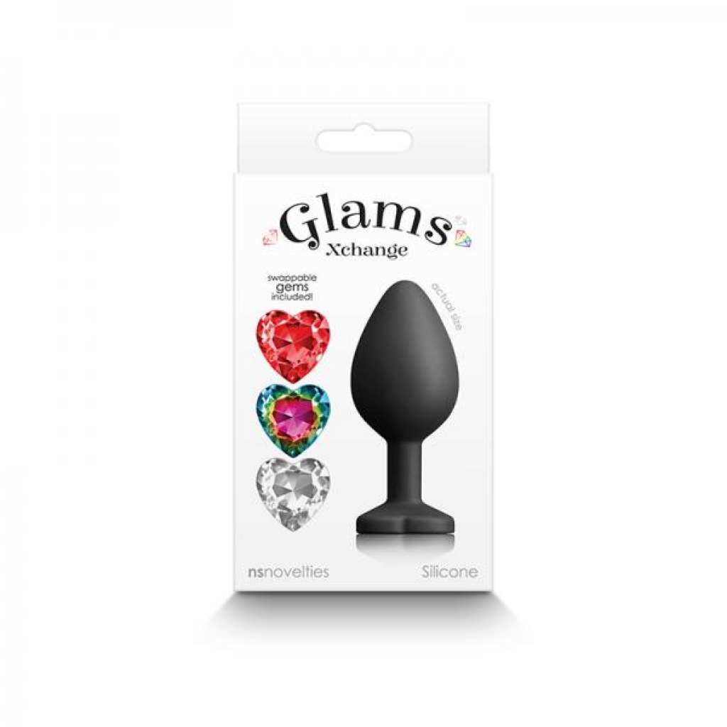 Glams Xchange Heart Medium Black