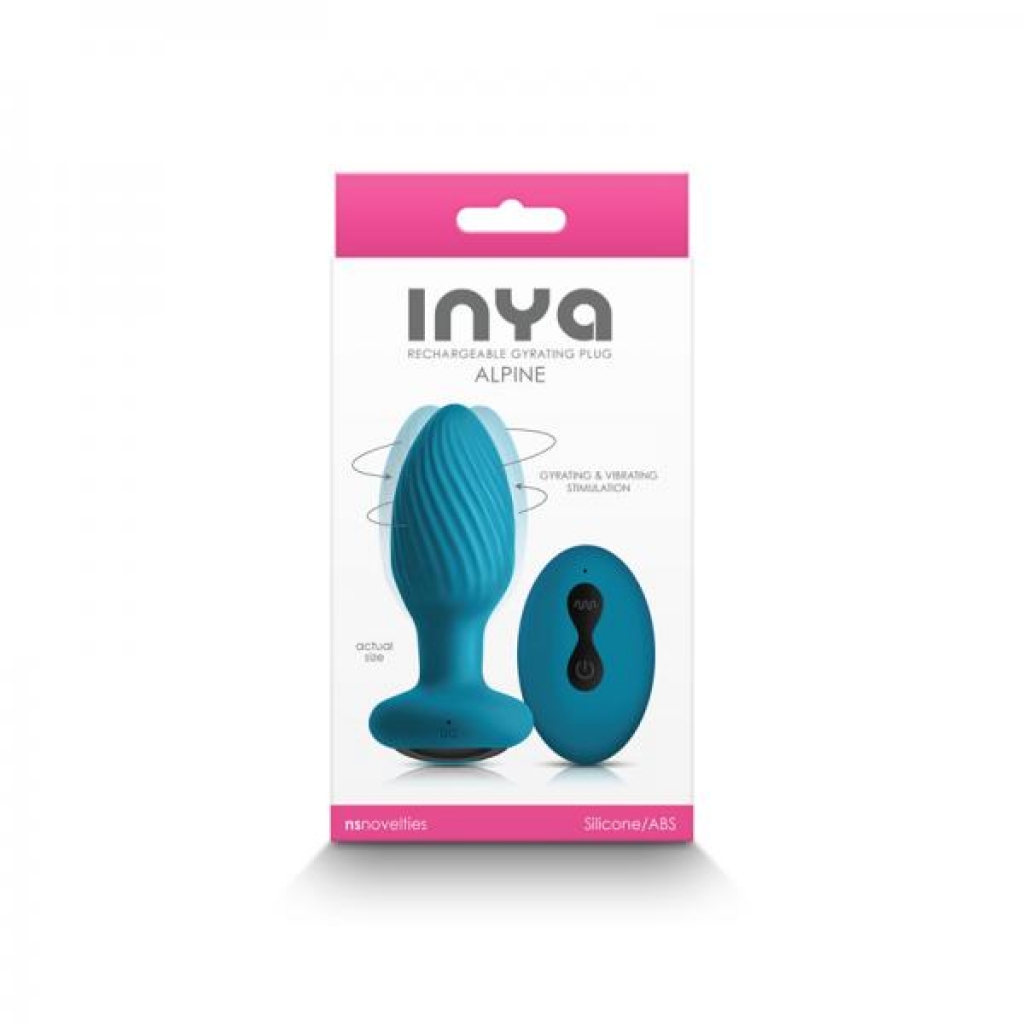 Inya Alpine Remote-Controlled Gyrating Butt Plug - Teal