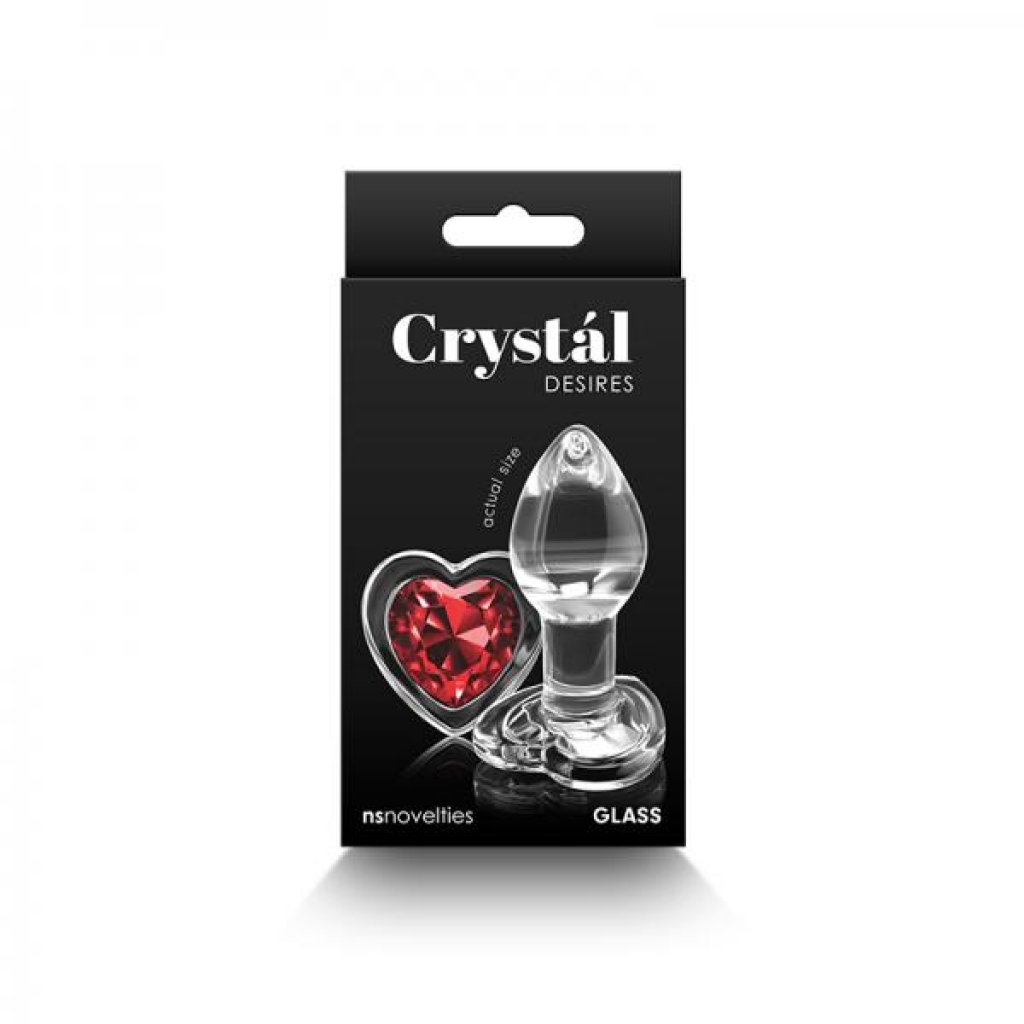 Crystal Desires Red Heart Plug - Small